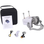 LS-008D Pro White  Goggle with 5.8G 40ch 3.7V/2000mAh Battery 4.3 Inch HD LCD 16:9 for Racing Drone Bwhoop